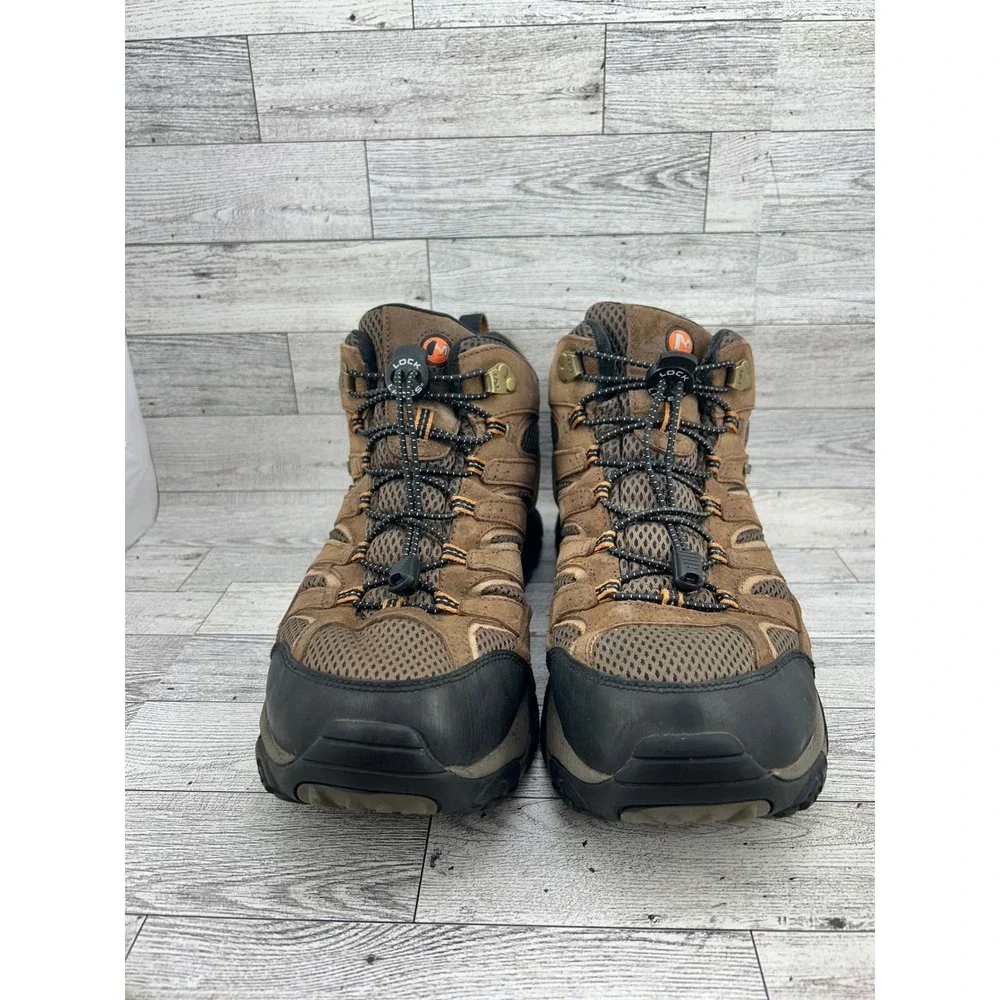 Merrell Moab 2 Mid Waterproof Hiking Boots Mens 10 Brown Suede Vibram J06051